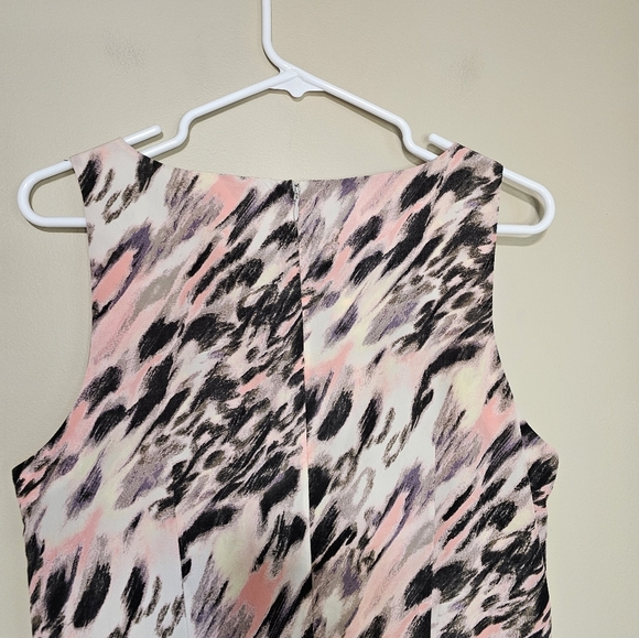 Gap Sleeveless Dress Multicolor Women's Size 8 Cheetah Animal Print Ruched - Picture 6 of 8